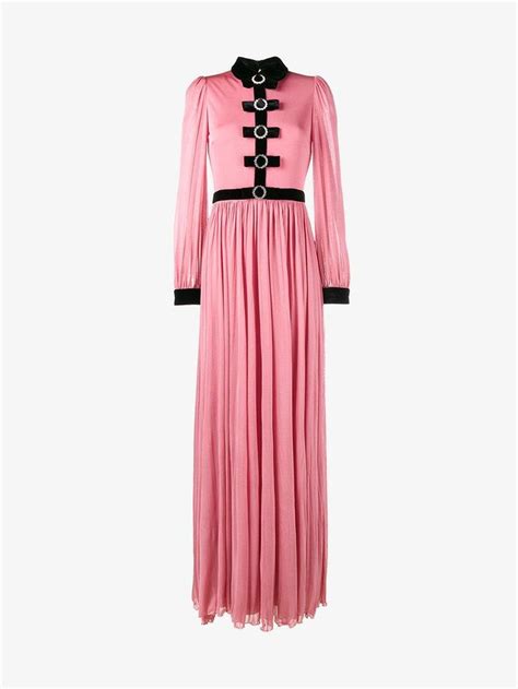 gucci pink and black dress|More.